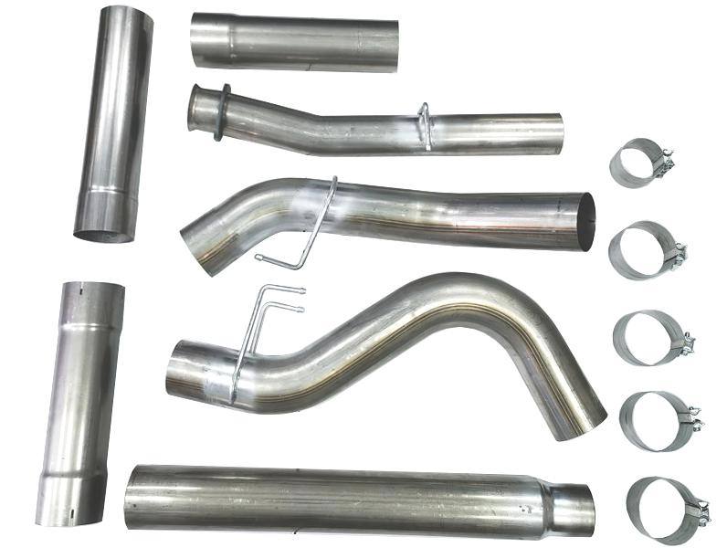 5” SS 08-10 6.4L Ford Complete Exhaust No Muffler